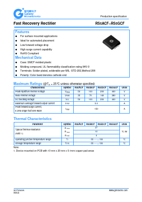 RS5ACF Datasheet PDF Galaxy Semi-Conductor