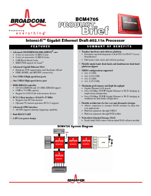 BCM5397 Datasheet PDF Broadcom Corporation
