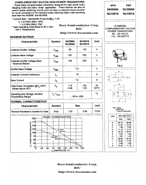 2N3055A Datasheet PDF Boca Semiconductor