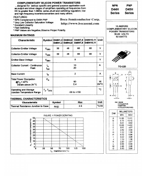 D44H8 Datasheet PDF Boca Semiconductor