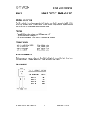 M34-1L Datasheet PDF BOWIN ELECTRONIC CO.