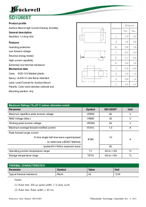 SD1U60ST Datasheet PDF Bruckewell Technology LTD