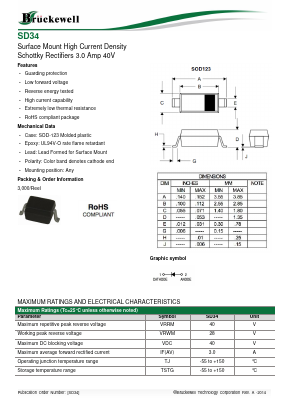 SD34 Datasheet PDF Bruckewell Technology LTD