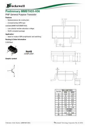 MMBTA55-A56 Datasheet PDF Bruckewell Technology LTD