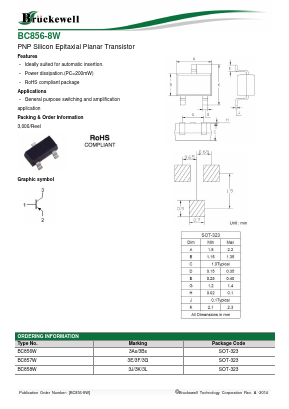 BC856-8W Datasheet PDF Bruckewell Technology LTD