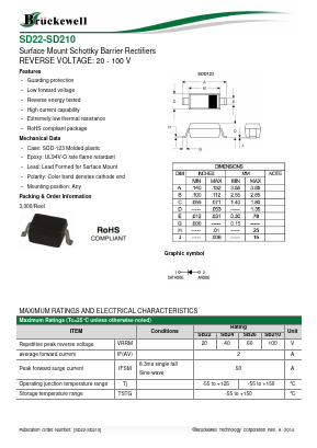 SB22 Datasheet PDF Bruckewell Technology LTD