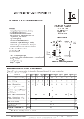 MBR20200FCT Datasheet PDF Bytes