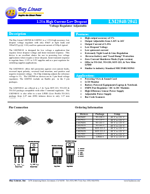 LM2940S Datasheet PDF Bay Linear