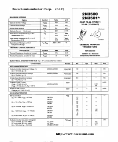 2N3500 Datasheet PDF Boca Semiconductor