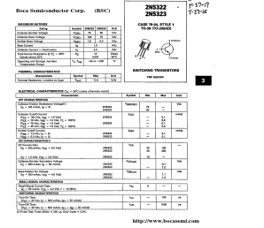 2N5323 Datasheet PDF Boca Semiconductor