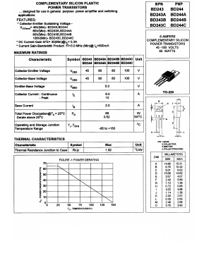 BD243A Datasheet PDF Boca Semiconductor