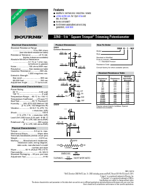 3260H-1-201 Datasheet PDF Bourns, Inc