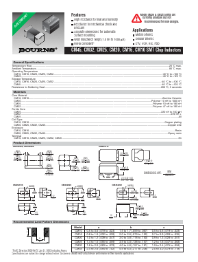 CM252016-18NKL Datasheet PDF Bourns, Inc