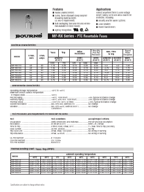 MF-RX250-2 Datasheet PDF Bourns, Inc