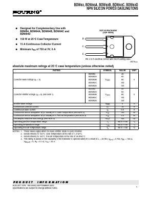 BDW83-S Datasheet PDF Bourns, Inc