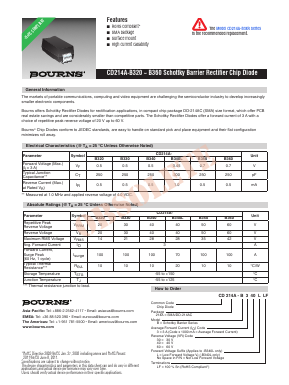 CD214A-B320LLF Datasheet PDF Bourns, Inc
