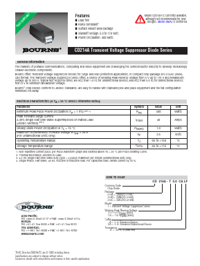 CD214A-T8.5CA Datasheet PDF Bourns, Inc