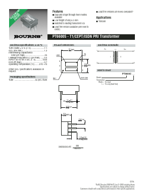 PT66005 Datasheet PDF Bourns, Inc