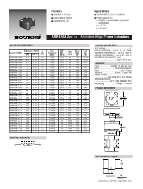 SRR1208-120M Datasheet PDF Bourns, Inc