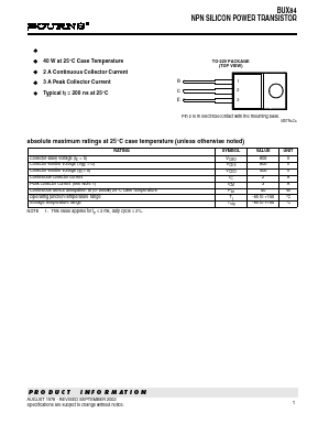 BUX84 Datasheet PDF Bourns, Inc