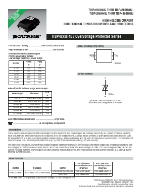 TISP4350H4BJ-S Datasheet PDF Bourns, Inc