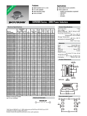 SDR0906-121KL Datasheet PDF Bourns, Inc