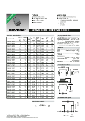 SDR0703-101KL Datasheet PDF Bourns, Inc