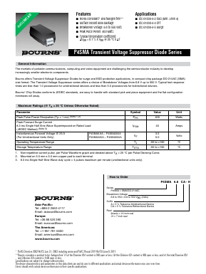 P4SMA180A Datasheet PDF Bourns, Inc