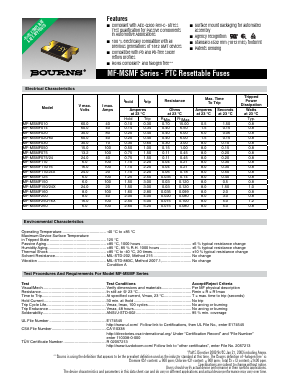 MF-MSMF Datasheet PDF Bourns, Inc