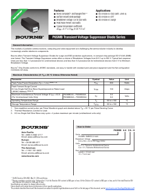 P6SMB6.8A-H Datasheet PDF Bourns, Inc