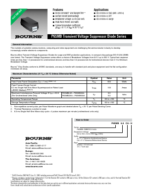 P6SMB68A-H Datasheet PDF Bourns, Inc