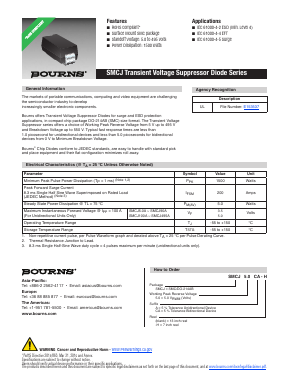 SMCJ9.0A Datasheet PDF Bourns, Inc