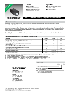 SMBJ10A Datasheet PDF Bourns, Inc