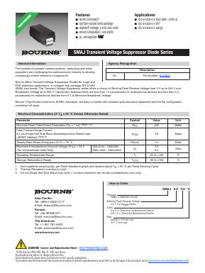 SMAJ24CA-H Datasheet PDF Bourns, Inc