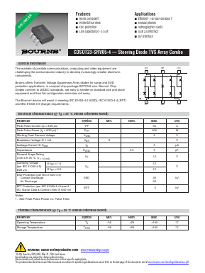 CDSOT23-SRV05-4 Datasheet PDF Bourns, Inc
