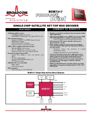 BCM7317 Datasheet PDF Broadcom Corporation