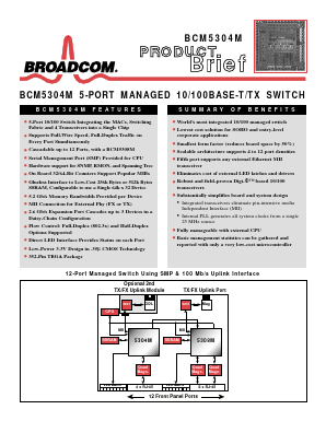 BCM5304M Datasheet PDF Broadcom Corporation