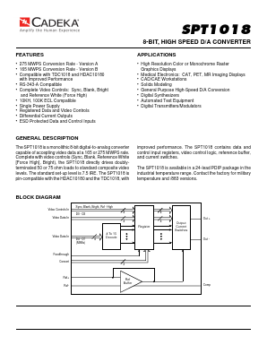 SPT1018 Datasheet PDF Cadeka Microcircuits LLC.