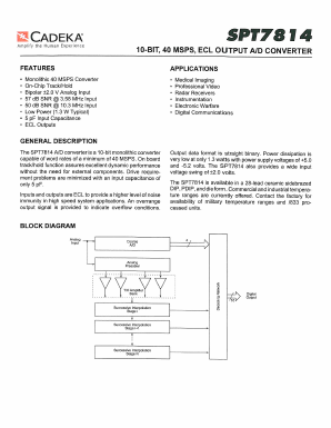 SPT7814BIJ Datasheet PDF Cadeka Microcircuits LLC.
