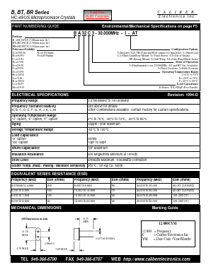 BTC32C3 Datasheet PDF Caliber Electronics Inc.
