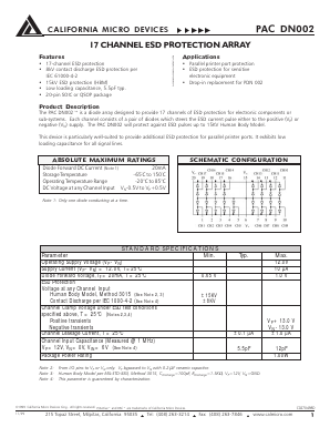 PACDN002 Datasheet PDF California Micro Devices Corp