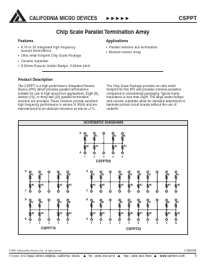 CSPPT08 Datasheet PDF California Micro Devices Corp