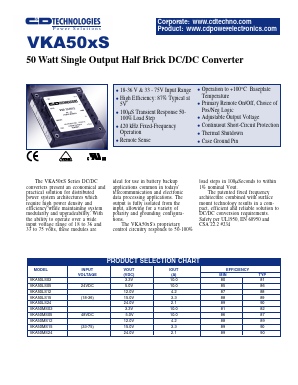 VKA50LS03 Datasheet PDF C AND D TECHNOLOGIES