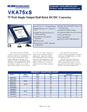 VKA75LS24 Datasheet PDF C AND D TECHNOLOGIES