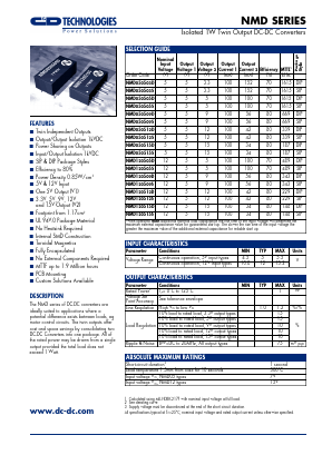 NMD050509S Datasheet PDF C AND D TECHNOLOGIES