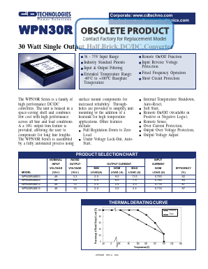 WPN30R48S15-1 Datasheet PDF C AND D TECHNOLOGIES