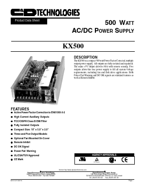 KX500-F5E Datasheet PDF C and D TECHNOLOGIES