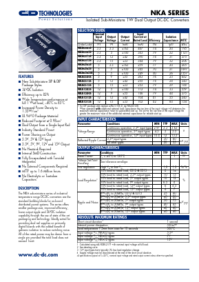 NKA0305S Datasheet PDF C and D TECHNOLOGIES