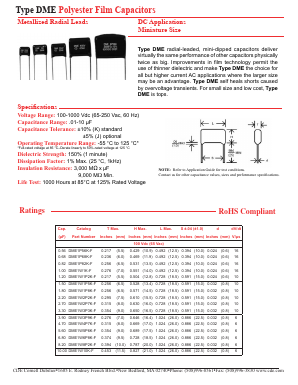 DME2P56K-F Datasheet PDF Cornell Dubilier Electronics