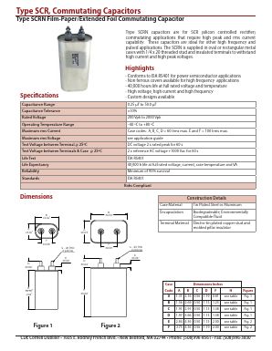 SCRN256R-F Datasheet PDF Cornell Dubilier Electronics